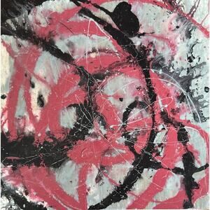 Pressure Lines – Original Abstract Resin Painting on Wood Panel 26” x 26”